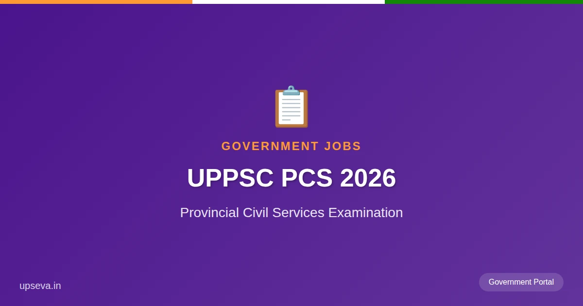 UPPSC PCS 2026: Notification Released, Check Details